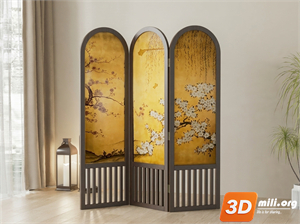 Folding screen Skp Files 